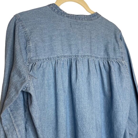 Madewell Chambray Button Front Pullover Shirt, S - Picture 6 of 9